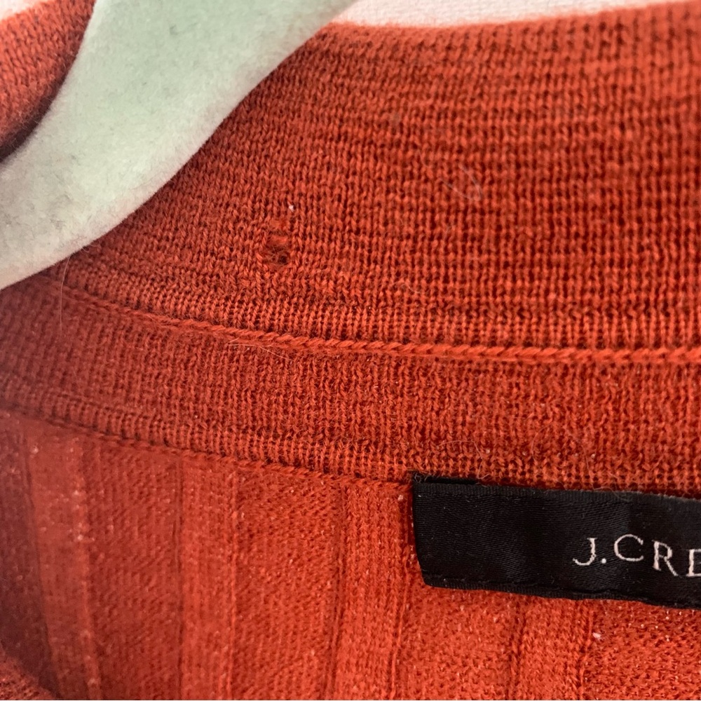 J Crew 100% merino wool sweater, size XS, burnt orange - Picture 4 of 6